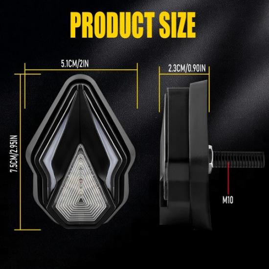 2PCS Motorcycle Led Turn Signal Indicator Amber Lights Lamp Universal Sequential