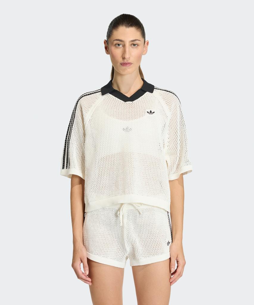 adidas Knit Crochet Polo - White / Kc6490