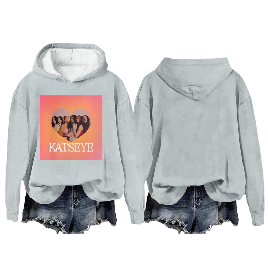 Women's Fashion Casual Long Sleeve Loose Printed Pullover Sports Long Sleeve Hooded Sweatshirt