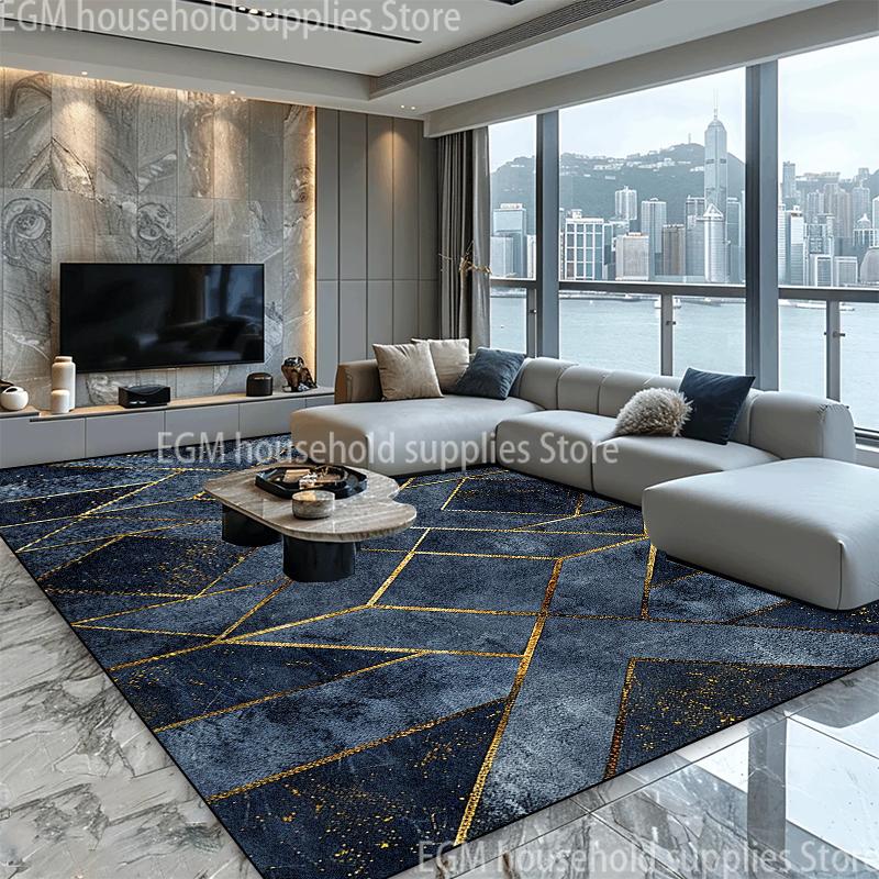 Modern Luxury Large Area Carpet Living Room Decoration Geometry Rug Non-slip Bedroom Lounge Rug Washable Balcony Kitchen Mat