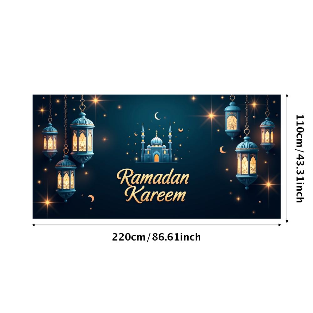 Bannière Ramadan Kareem Toile de fond Lanternes Lumières Décoratif Festival Fête Événement Célébration Graphique Décor Islamique Arrière-plan