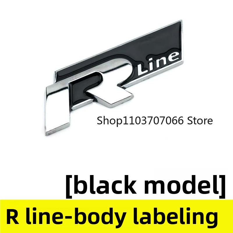 Metal Logo R Emblem Letters Car Front Grille Badge Rear Trunk Sticker For Volkswagen GolfR Tiguan Tiguan Allspace Passat Variant zqs054