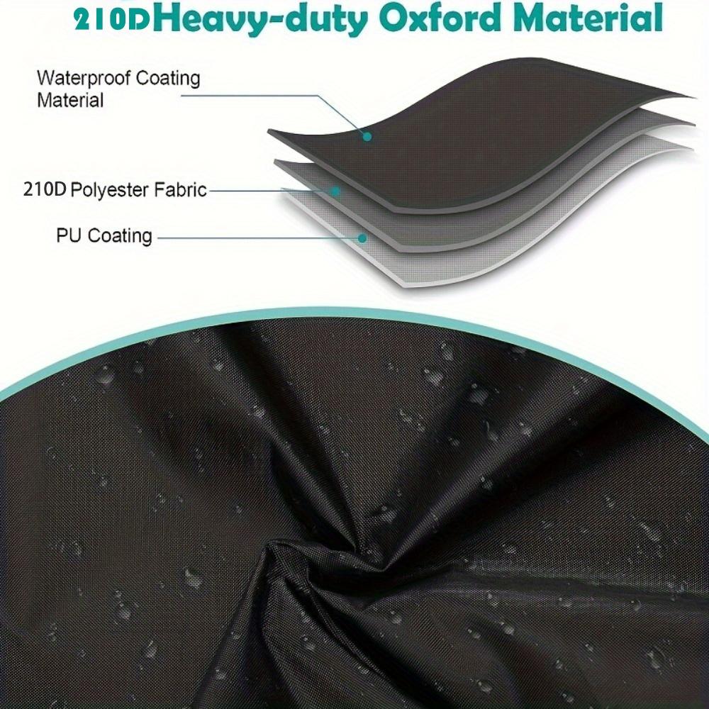 Multi-Size Optional Black Silver Outdoor Patio Dustproof Sun Protection Durable Black Fabric Keyboard Outdoor Cart Dustproof Table Cover