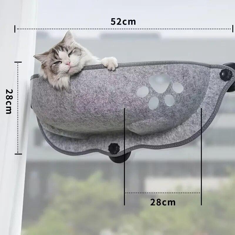 Sunny Window Seat Nest Cat Window Hammock With Cushion Pet Kitty Hanging Sleeping Bed With Strong Suction Cups Pet Cats