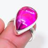 Natürlicher Rosa Rubellit Edelstein 925 Sterling Silber Schmuck Ringgröße Verstellbar. AR-18522