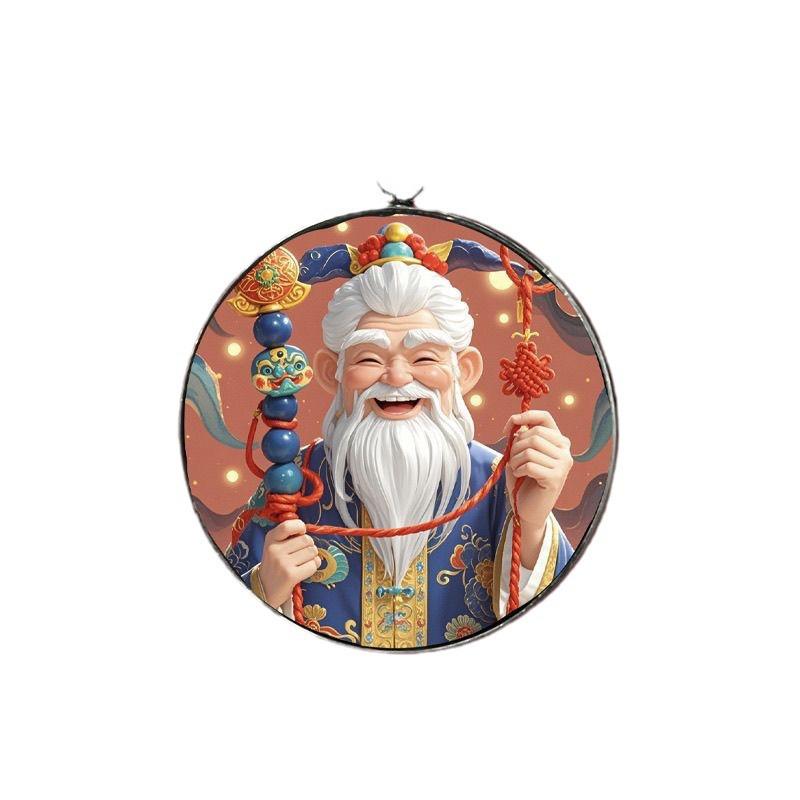 

Круглый кулон-брелок из сплава с 30-мм камнем времени