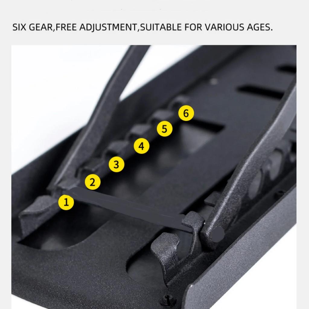 Miwayer Guitar Footrest Pedal Metal Non-Slip Rubber Pad Adjustable Folding 4/6-Position Height Footboard for Guitar Accessories