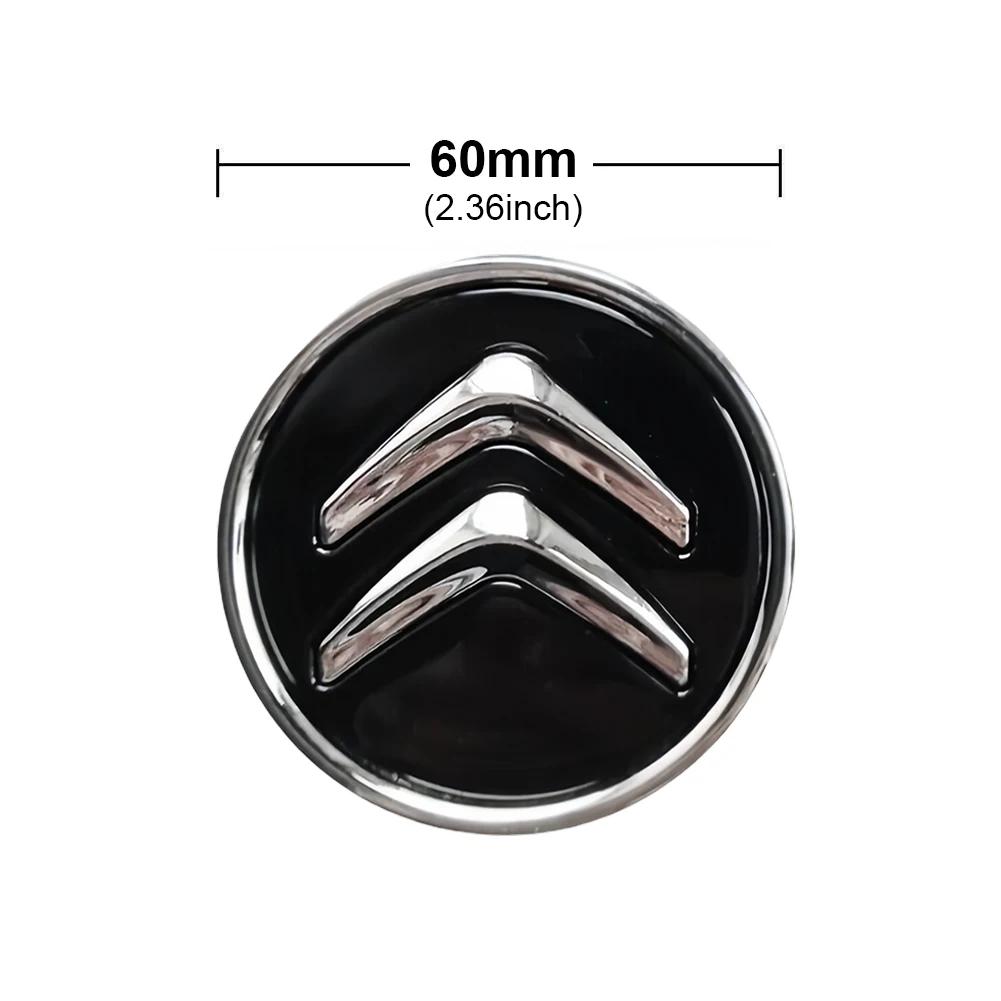 4 ks Krytky středů kol Slitina 60MM Originální krytka středu kola Černá pro Citroen C1 C3 C4 DS3 Většinu modelů
