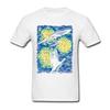 Funny Space Galaxy Picassos Painting Of Starry Sky Tshirt Summer Cotton Short Sleeve Oneck Unisexs T Shirt New S3xl