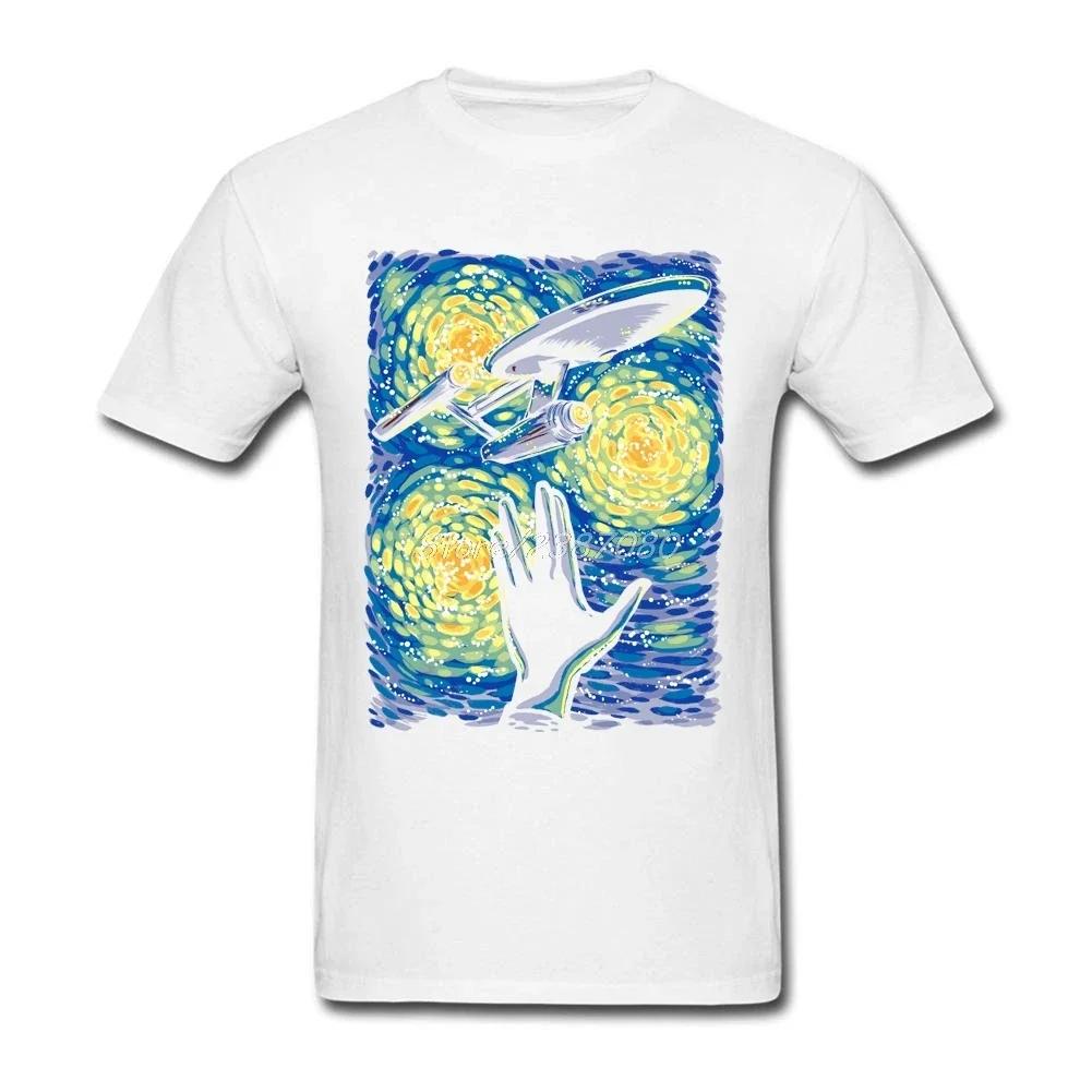 Funny Space Galaxy Picassos Painting Of Starry Sky Tshirt Summer Cotton Short Sleeve Oneck Unisexs T Shirt New S3xl