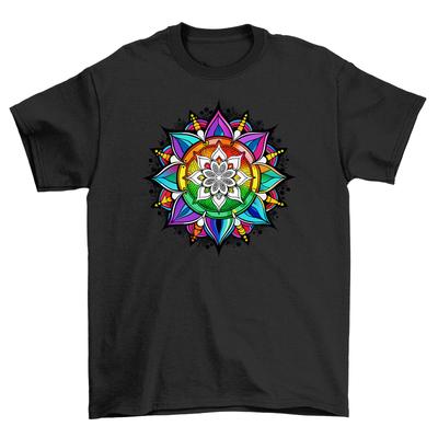 Pride_46 Mandala T-Shirt Mens Womens Tees Top - Wear Your Colors with Pride! Funny and Vibrant Tee Fo