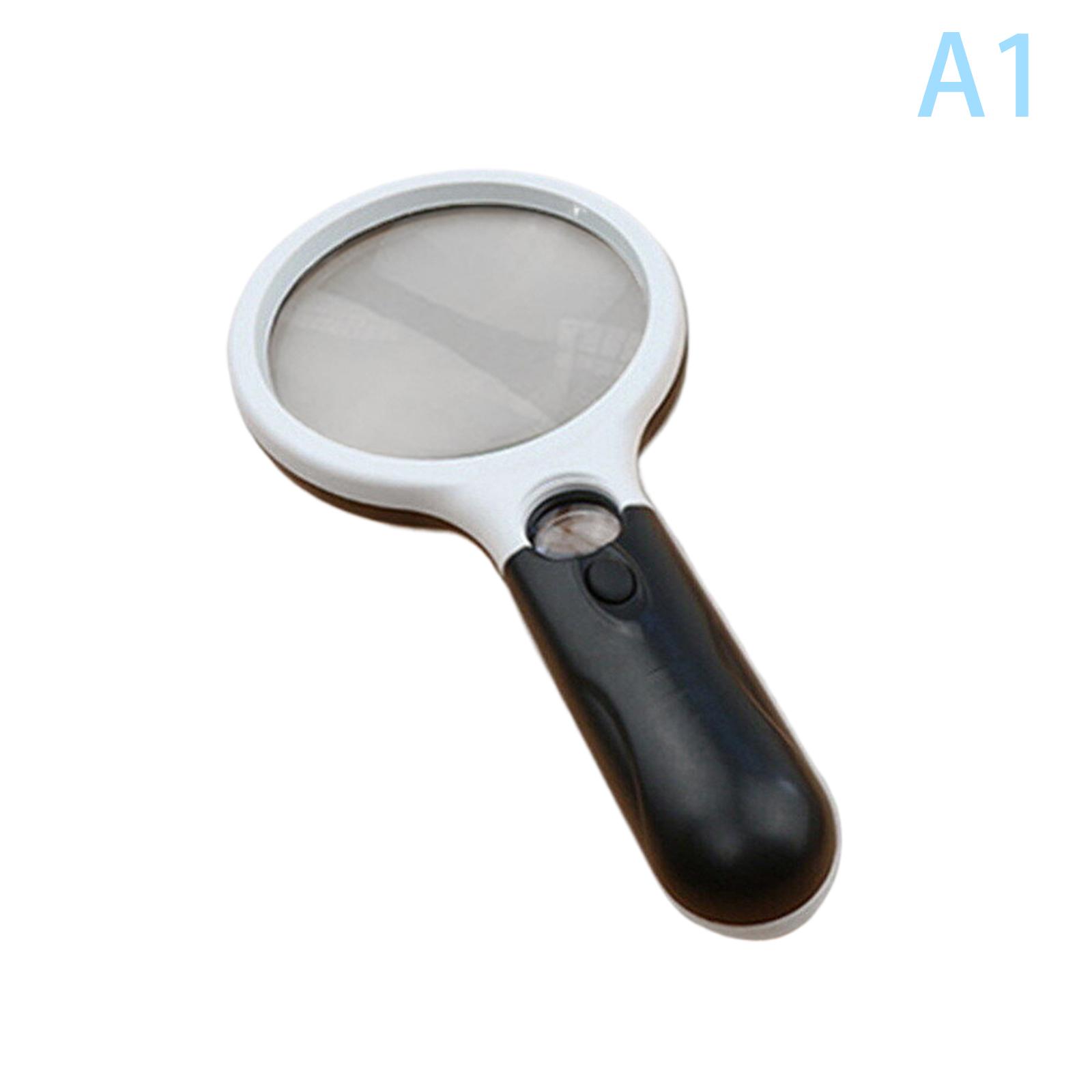 

Біле збільшувальне скло Ручна головна лінза 3X Додаткова 45X лупа зі світлодіодним підсвічуванням для читання Збільшувальне скло Ювелірна лупа