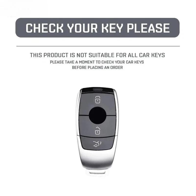 Abs Carbon Fiber Car Key Case Cover Shell For Mercedes Benz A C E S G Class Glc Cle Cla Glb Gls W177 W205 W213 W222 X167 Amg Fob
