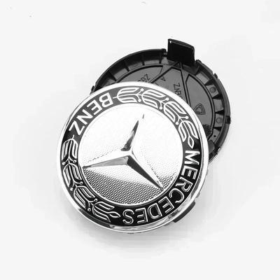 C200 E200 New 2025 For Mercedes Benz 4pcs 75mm Car Wheel Center Hub Cap Badge Cover For Mercedes Benz A C GLC GLA W205 W204 W203