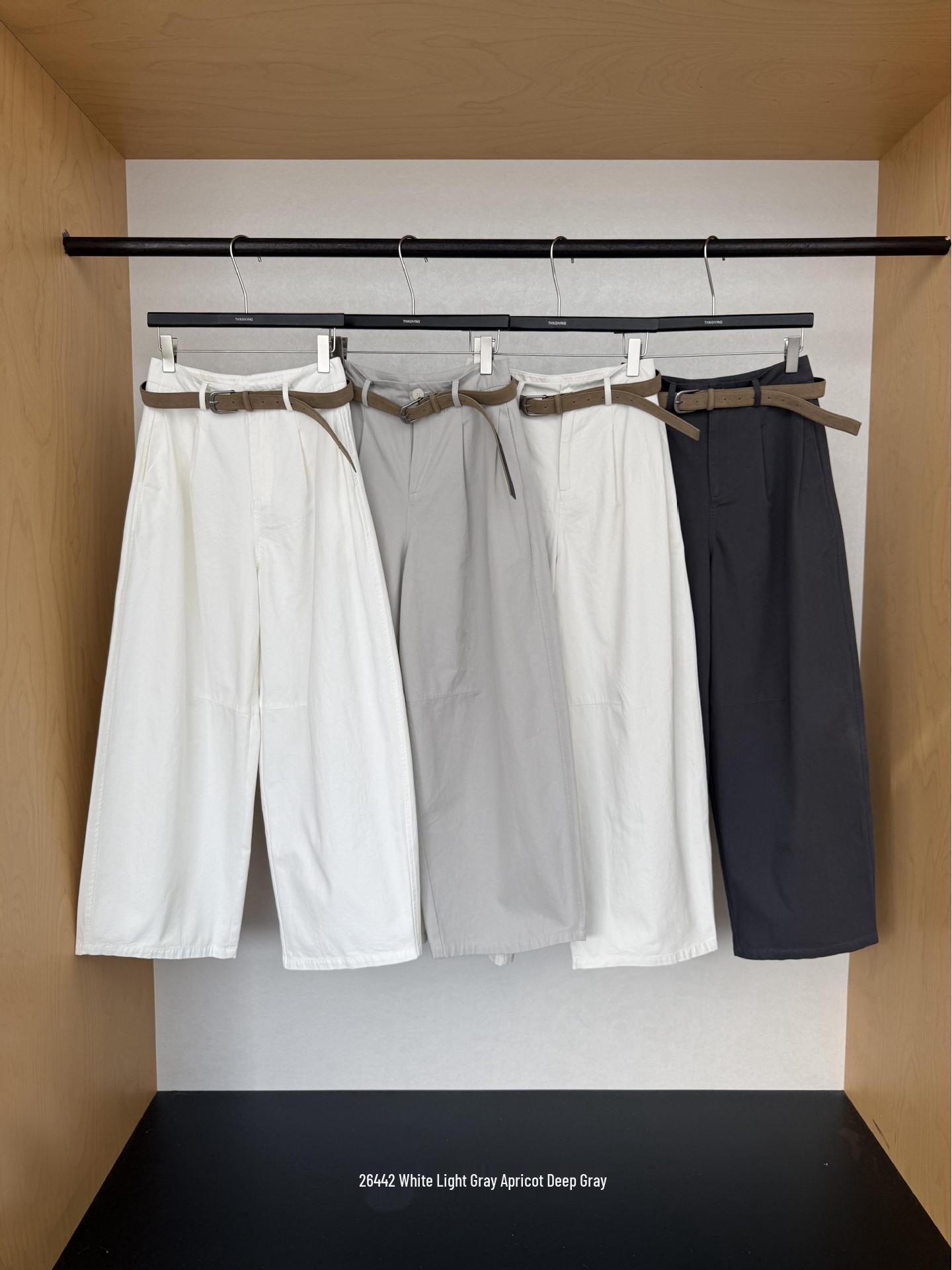 Japanese-Style Cotton Linen Wide-Leg Women s Pants - Crisp, Breathable, High-Waist (Spring 2026) Medium абрикосовый