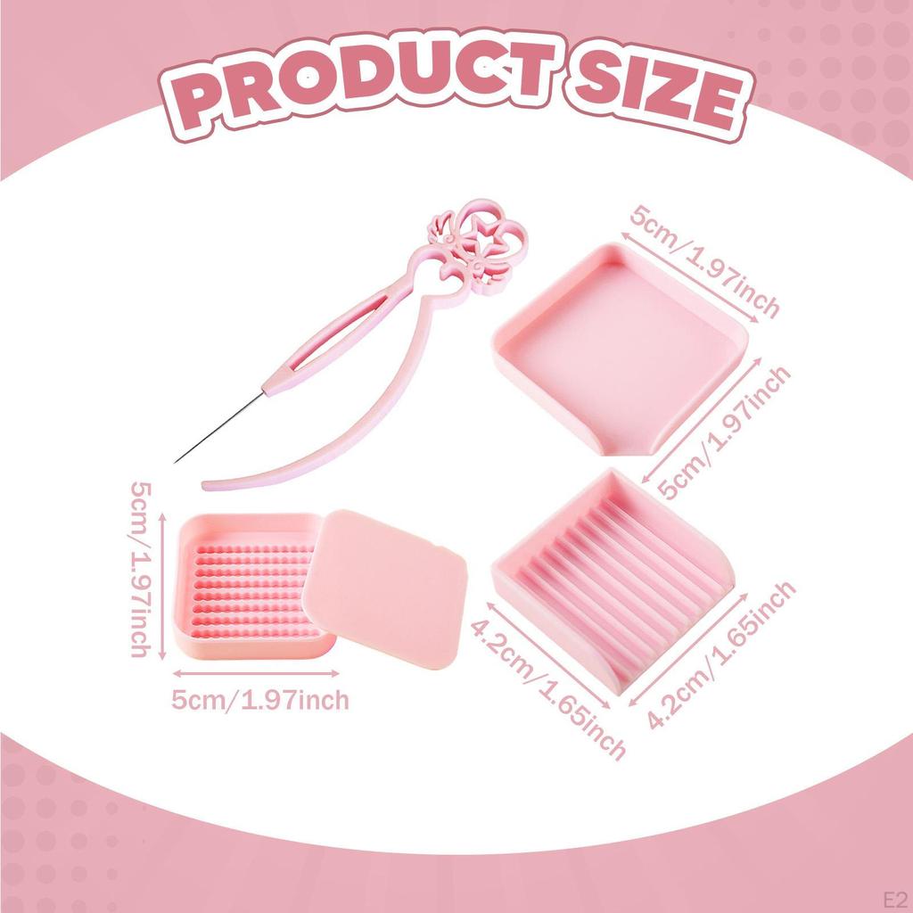 Beads Picking Tray Kit Sorting Saving for Iron Enthusiasts Pink DIY Crafts User