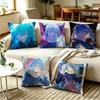 C-Cute Blue Slime Isekai Rimuru Tempest Anime  Square Double-Sided printed Pillow Case Bedroom Bedside Pillow Sofa Cushion Cover