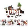 PRETYZOOM 28-Pcs Mini Farm Animal Set, Farm Figures, Miniature Farm Model, Educational Toy for Home or School