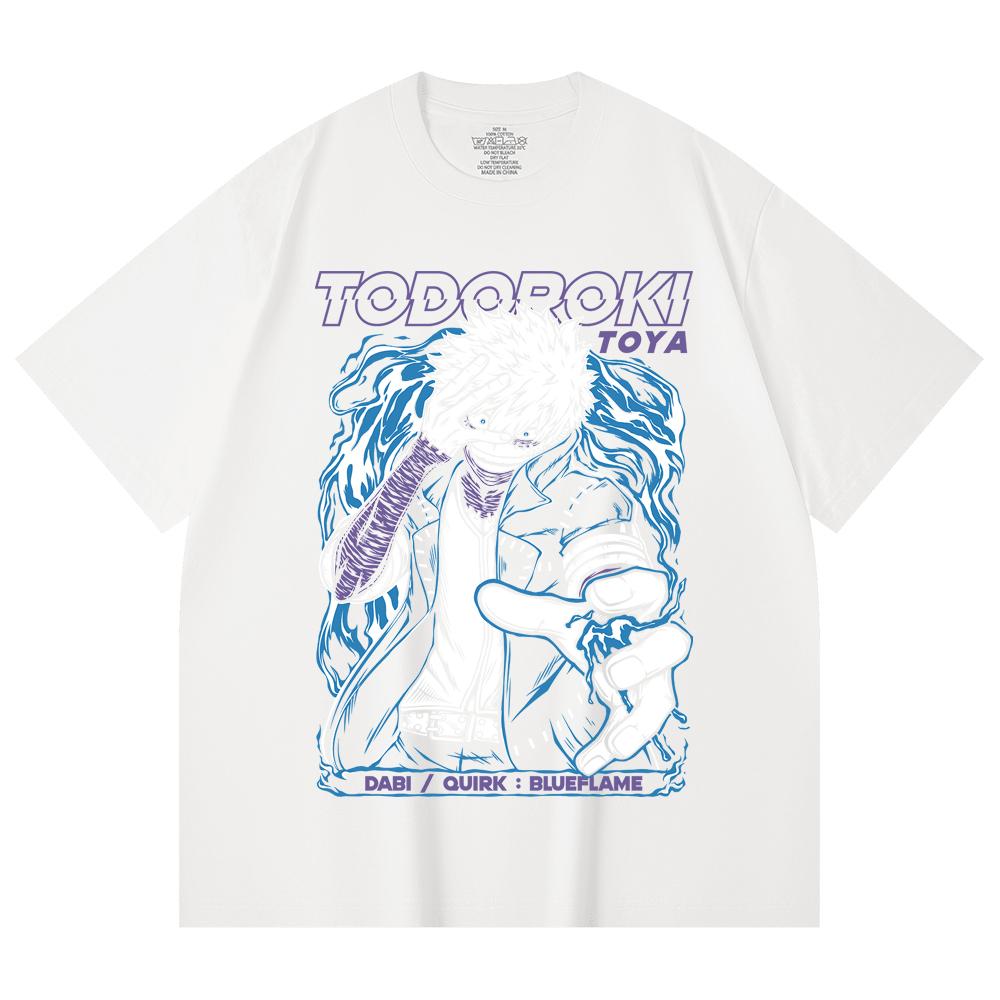 230 Gsm 100% Cotton My Hero Academia V11 Dabi Print Unisex Heavy Cotton T Shirt