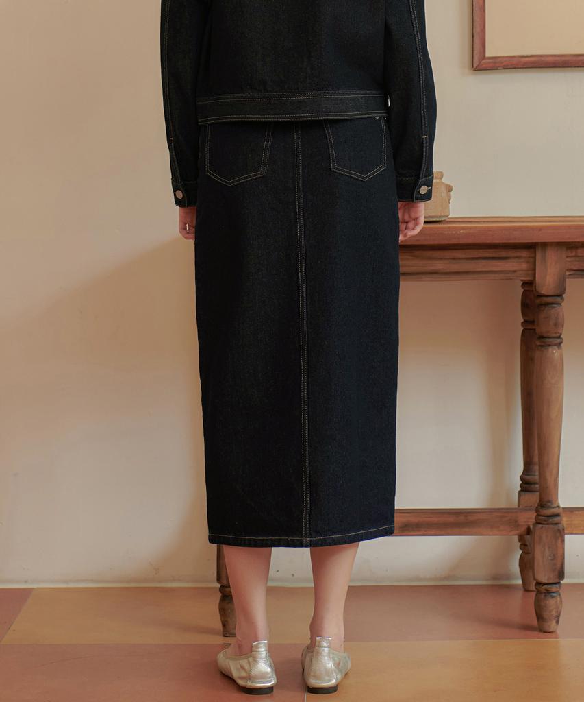 Pandora Fit [Skirt] Arthur Stitch Denim Skirt