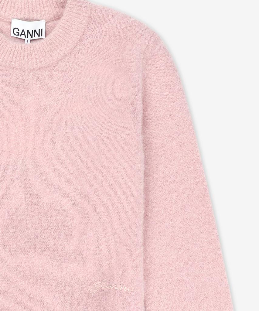 Gani Brushed Alpaca O-Neck Knit - Pink / K2272868