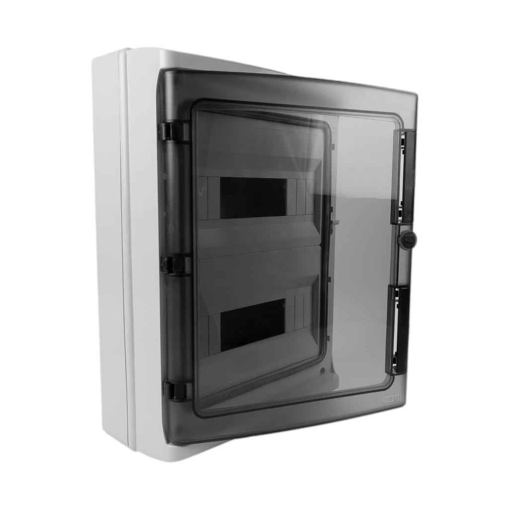 Rozdzielnica Natynkowa Hight Ip65 24 Modułowa Drzwi Transparentne 2X12