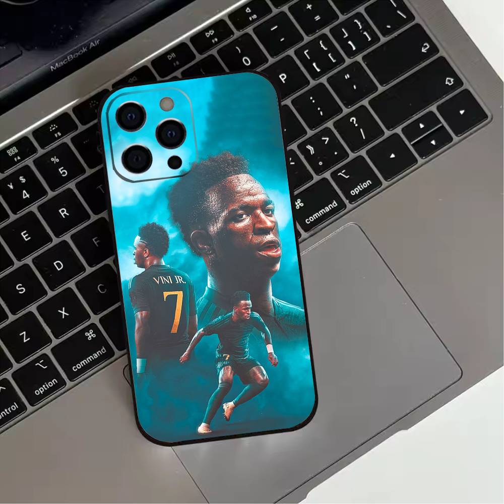 

Football Player V-VINI J-JR Phone Case For iPhone 17,16,15,14,13,12,11 Plus,Pro Max,XS,Soft Silicone Black Cover iPhone12PRO