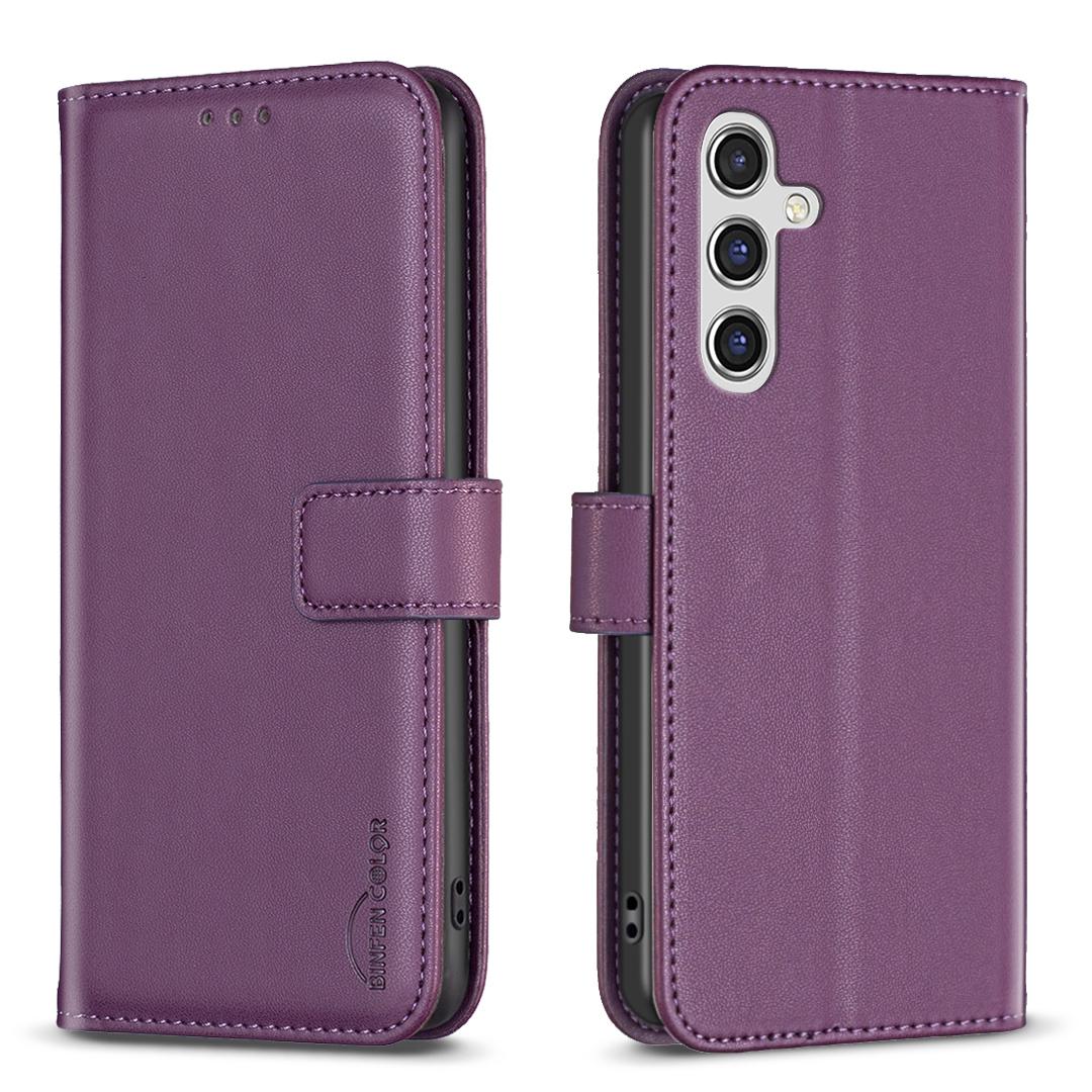 Чехол-книжка BINFEN COLOR BF17 из кожи для телефона Samsung Galaxy M36 5G A