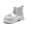 Children's Autumn Boots Luxury Sweet Girls Princess Boots Ankle Versatile Kids Fashion Causal Glitter Leather Boots Thick Bottom