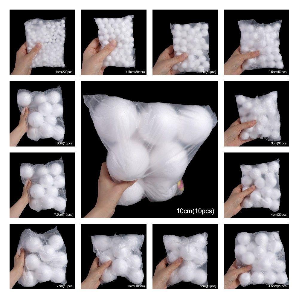 DIY Supplies Mini Foam Balls Polystyrene Round Christmas Balls White Christmas Ornaments Modelling