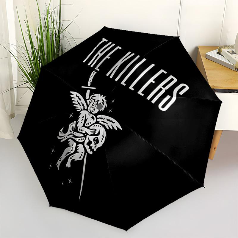 

1pc The Killers Band Logo Umbrella Portable Home Essential Umbrella Folding Umbrella Durable Iron Frame yy251128098