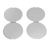 2pcs Stainless Steel Mirror Double Sided Portable Folding Unbreakable Makeup Mirror for Purse Pocket Round 2.6in