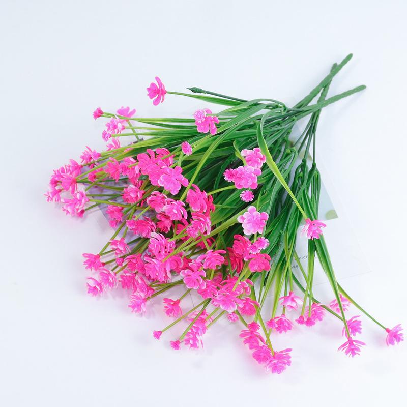 Plastic Small Camellia, Simulated Fake Flower Daffodils, Ornament Props, Potted Flower Arrangement 7 Seven Prickly Spring Grass