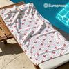 Herzstreifen Schnelltrocknendes Badetuch Mikrofaser Strandtuch Leichtgewicht Schwimmen Camping Yoga Strand Out