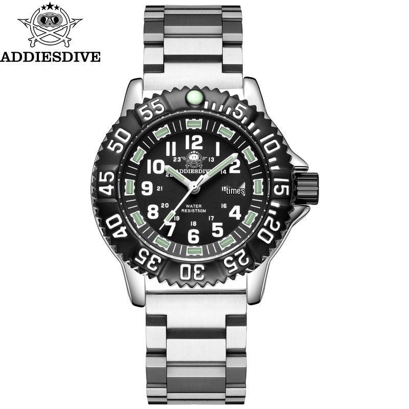Addiesdive Luminous Men's Outdoor Sports Waterproof Quartz Watch