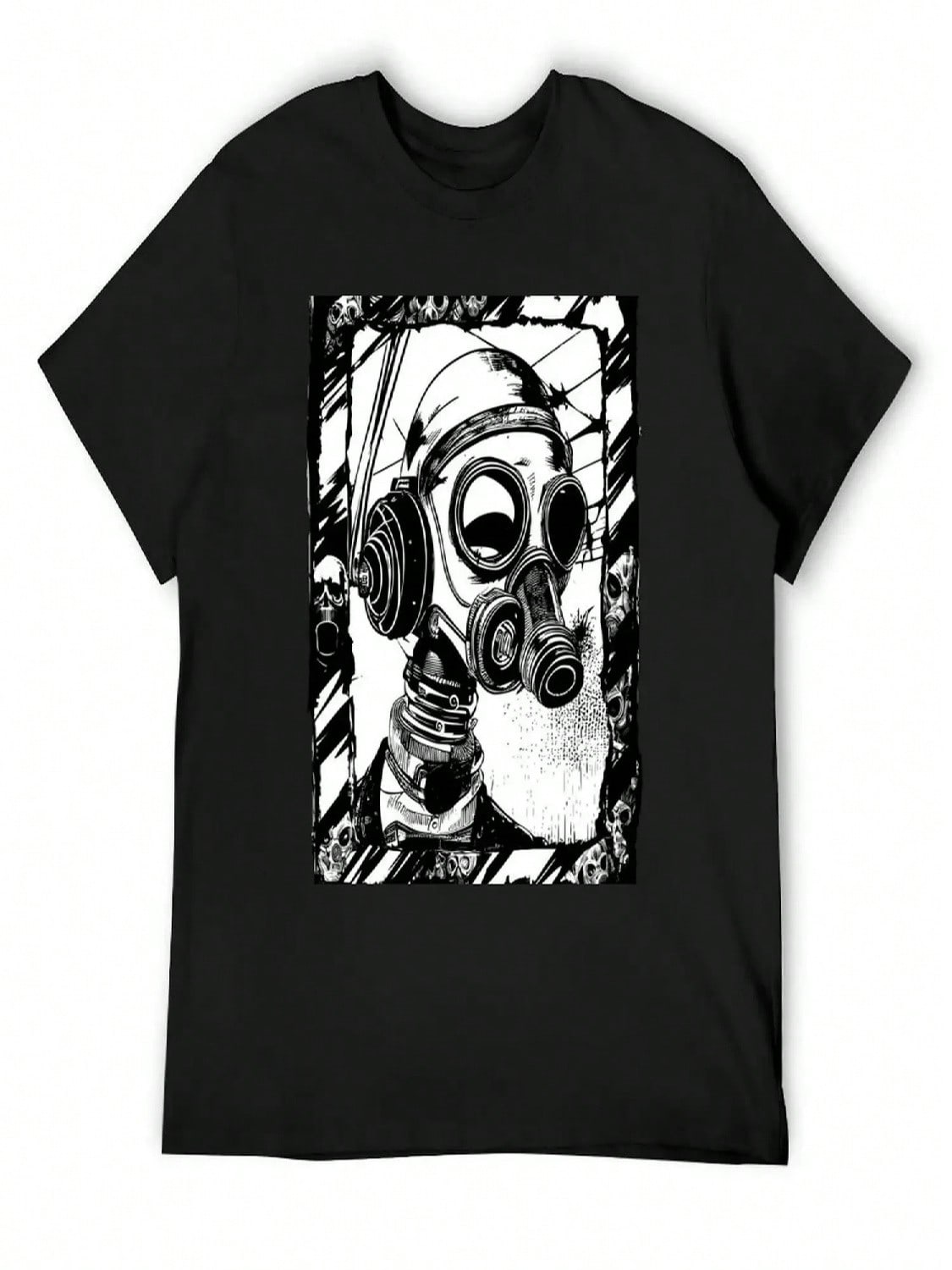 Punk Gasmask T-Shirt Designer Shirts Vintage Anime Shirt Aesthetic Clothing unisex Designer T Shirt S разноцветный