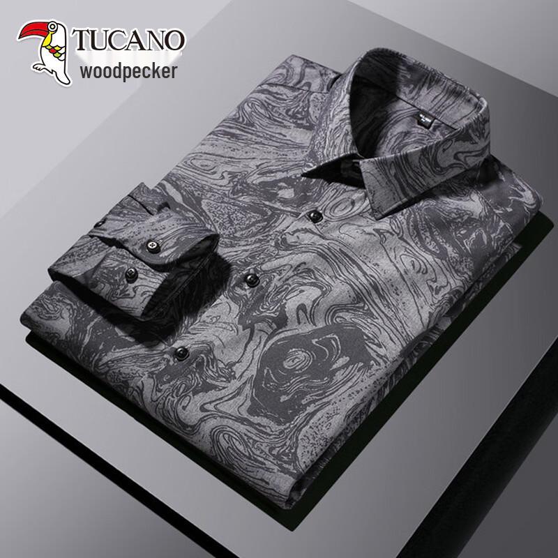 TUCANO Men s Printed Long Sleeve Casual Shirt 2XL