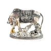 Handcrafted Brass Action Golden Kamdhenu Cow with Calf,Vastu Gau MATA Idol,Spiritual Vastu Nandi Pooja Figurine Sculpture