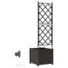 Garden Planter Brown 40 X 40 X 142 Cm Plastic
