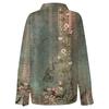 Women's Shirt Blouse Print Button Long Sleeve Casual Basic Shirt Collar Regular Top