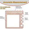 Wood Knitting Needle Gauge Square Ruler Embroidery Thread Bobbins Floss For Spinners Yarn Measuring Tools Sewing Supplies