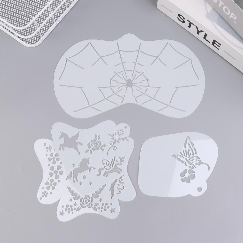 Face Paint Stencils Professional Body Art Paint Stencils Reusable For Adults Kids Easily Use Templates For Parties Makeup Tools