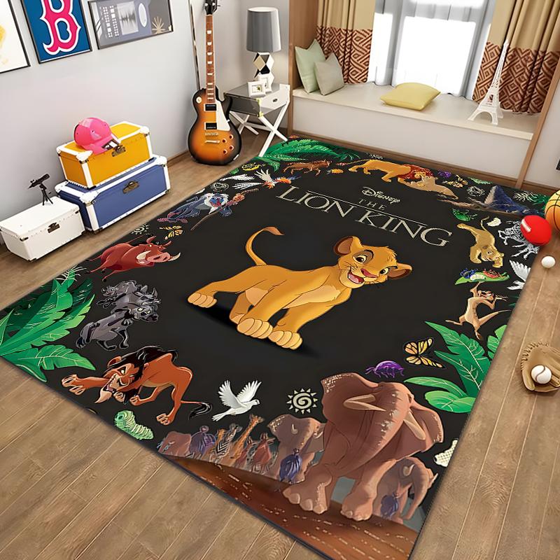1PC The Lion King Pattern Carpets Bedroom Play Mats Rugged Bedroom Decor Carpet Living Room Mat Children's Room Area Carpet