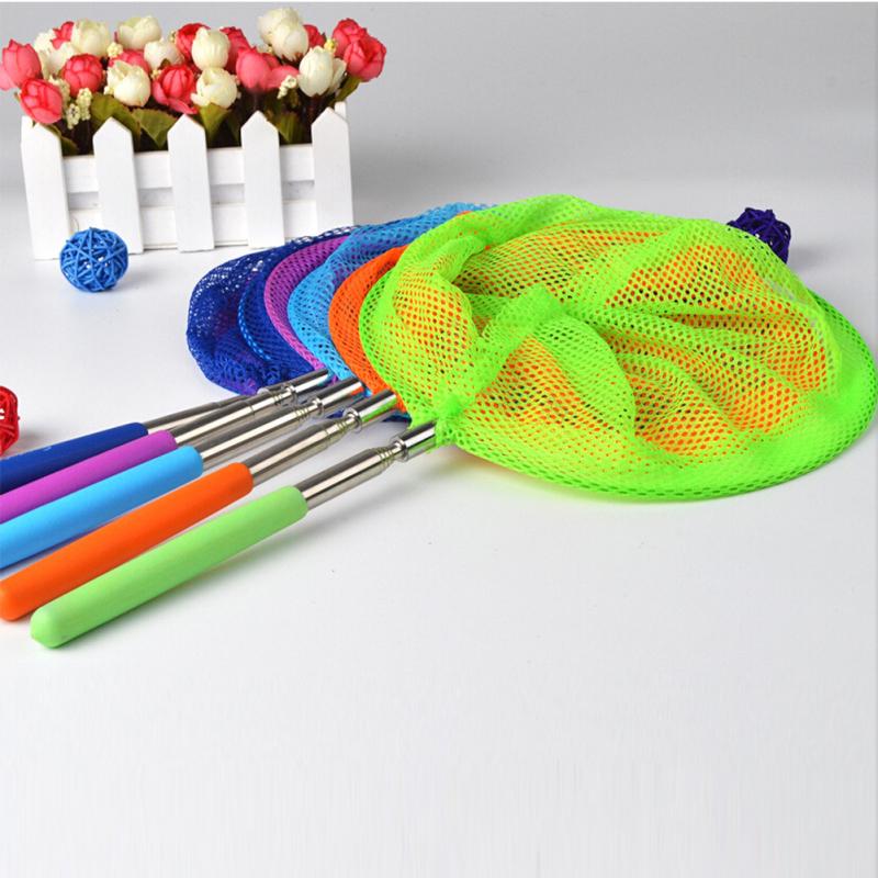 Extendable Nylon Insect Net, Telescopic Butterfly Net, Bug Catcher Nets Fishing Tool for Kids Toy