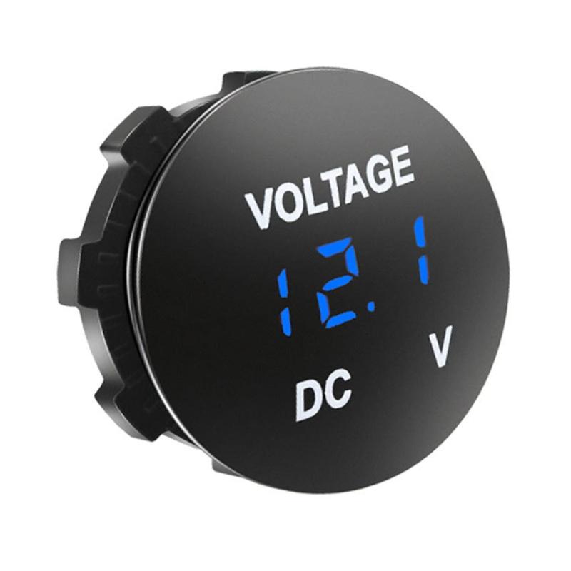 1pc Universal Digital Display Voltmeter Waterproof Voltage Meter LED for DC 12V-24V Motorcycle Auto Truck