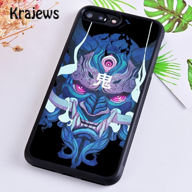 

Krajews японский Oni Hannya Demon Mask чехол для телефона iPhone 14 6s 7 8 plus X XR XS 11 12 13 pro max Samsung S21 S22 ultra Samsung S22ultra