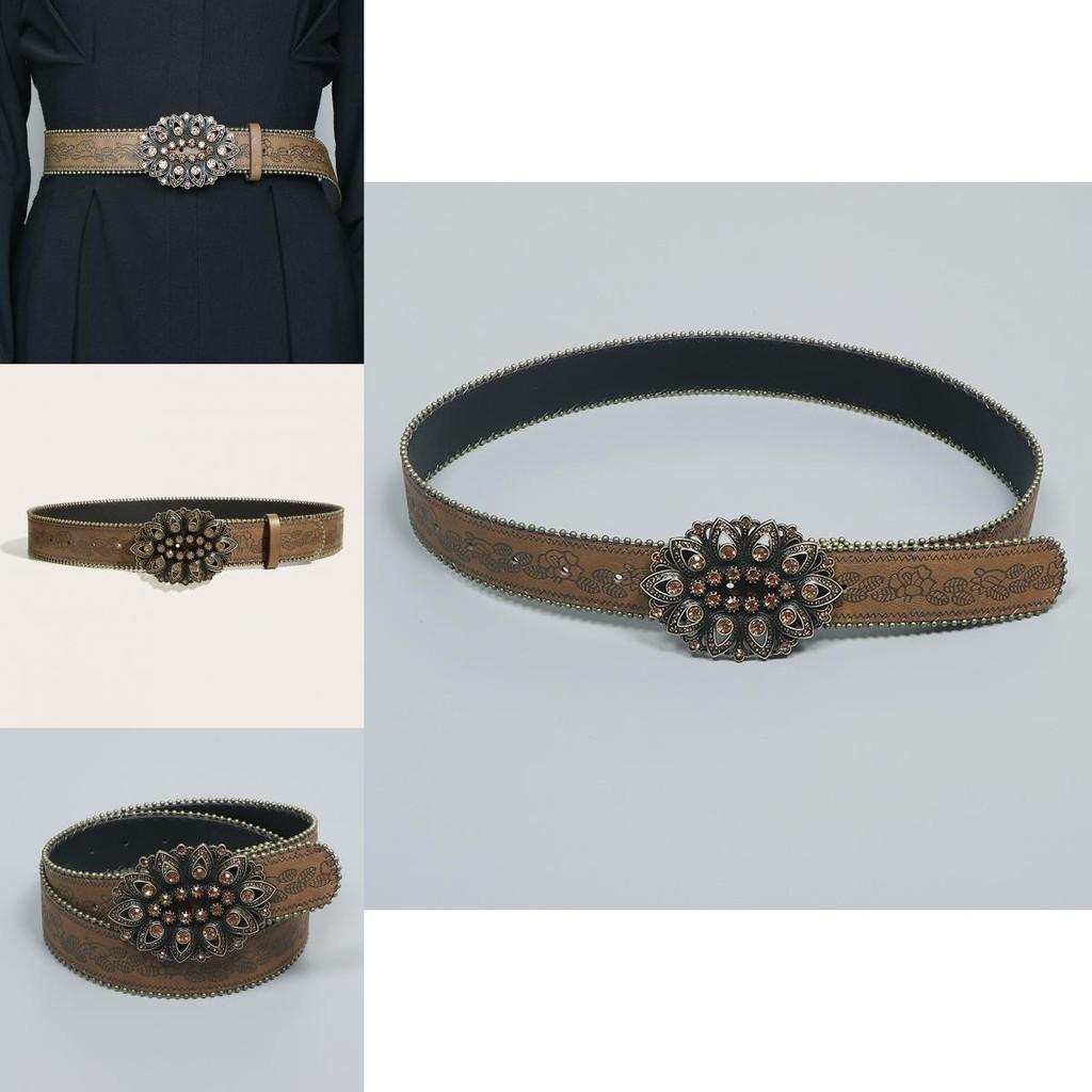 Leather Belt With Metal Buckle For Casual Fashion And Style