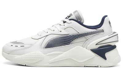 RS X '40TH ANNIVERSARY' Comfortable Low Top Casual Shoes Unisex White Gray Blue 395339-01
