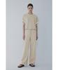 Bobeu Lettering Pigment Wide Pants_Light Khaki 7156230012
