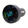 1X Car Charger Voltage Monitoring 12V/24V 4USB Aluminum Alloy+PC